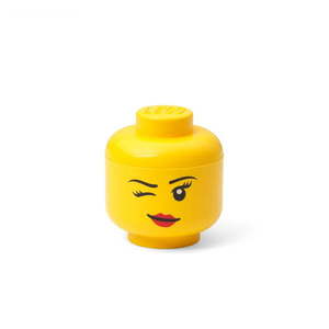 Żółte pudełko w kształcie głowy LEGO® whinky, 10, 5x10, 6x12 cm obraz