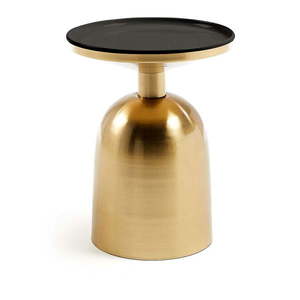 Stolik w złotym kolorze Kave Home Physic, ø 37 cm obraz