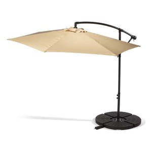 Beżowy parasol ogrodowy bez podstawy Bonami Essentials Happy Sun, ø 300 cm obraz