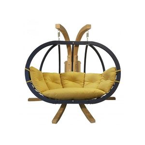 Zestaw: stojak Sintra + fotel Swing Chair Double antracyt, musztardowy Sintra + Swing Chair Double (4) obraz