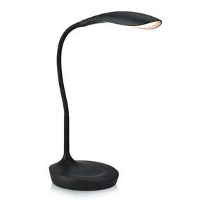 Czarna lampa stołowa z portem USB Markslöjd Swan obraz