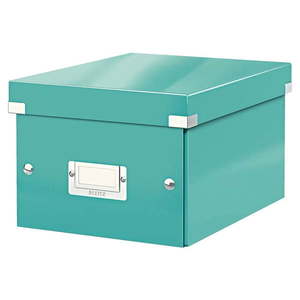 Turkusowe pudełko do przechowywania z pokrywką Click&Store – Leitz obraz