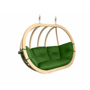 Fotel hamakowy drewniany, zielony Swing Chair Double (3) obraz