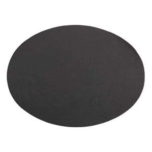 Czarna mata stołowa z imitacji skóry ZicZac Troja, 33x45 cm obraz