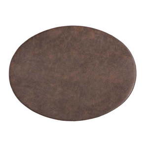 Ciemnobrązowa mata stołowa z imitacji skóry ZicZac Troja, 33x45 cm obraz