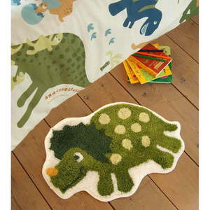 Zielony dziecięcy dywan z motywem dinozaura Catherine Lansfield Dino, 50x80 cm obraz