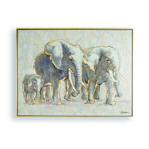 Ręcznie malowany obraz Graham & Brown Elephant Family, 80x60 cm obraz