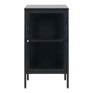 Czarna witryna Unique Furniture Carmel, wys. 85 cm obraz