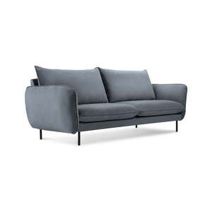 Szara aksamitna sofa Cosmopolitan Design Vienna, 160 cm obraz