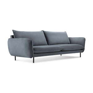Szara aksamitna sofa Cosmopolitan Design Vienna, 200 cm obraz
