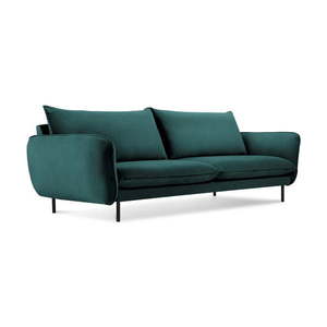 Ciemnozielona aksamitna sofa Cosmopolitan Design Vienna, 230 cm obraz