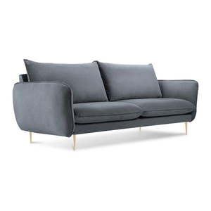 Szara aksamitna sofa Cosmopolitan Design Florence, 160 cm obraz