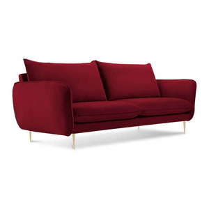 Czerwona sofa z aksamitnym obiciem Cosmopolitan Design Florence, 160 cm obraz