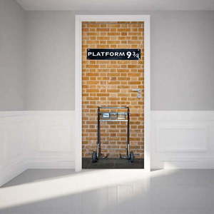 Elektrostatyczna naklejka na drzwi Ambiance Harry Potter Platform, 83x204 cm obraz