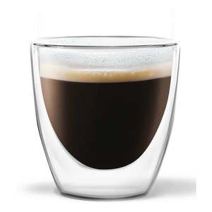 Zestaw 2 szklanek z podwójną ścianką Vialli Design Ronny Espresso, 80 ml obraz