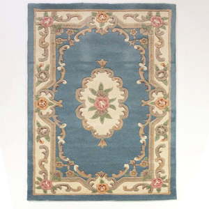 Niebieski wełniany dywan Flair Rugs Aubusson, 120x180 cm obraz
