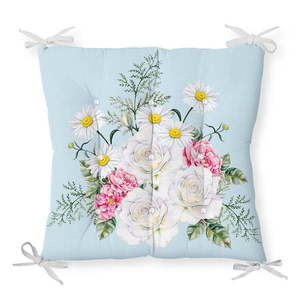 Poduszka na krzesło z domieszką bawełny Minimalist Cushion Covers Spring Flowers, 40x40 cm obraz