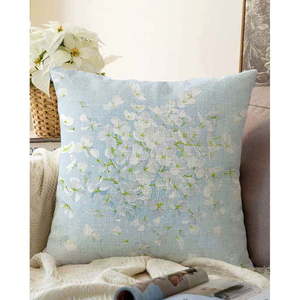 Niebieska poszewka na poduszkę z domieszką bawełny Minimalist Cushion Covers Blossom, 55x55 cm obraz