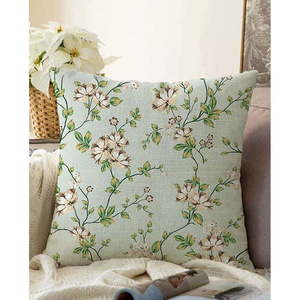 Zielona poszewka na poduszkę z domieszką bawełny Minimalist Cushion Covers Blooming, 55x55 cm obraz