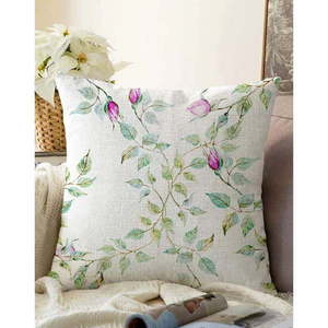 Beżowa poszewka na poduszkę z domieszką bawełny Minimalist Cushion Covers Roses, 55x55 cm obraz