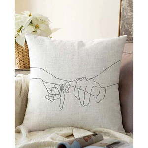 Poszewka na poduszkę z domieszką bawełny Minimalist Cushion Covers Pinky, 55x55 cm obraz