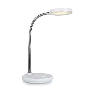 Biała lampa stołowa LED Markslöjd Flex obraz