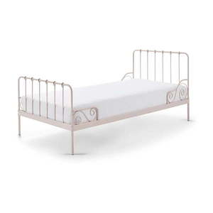 Różowe metalowe łóżko dziecięce Vipack Alice, 90x200 cm obraz