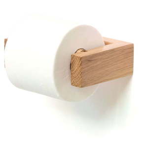 Uchwyt ścienny na papier toaletowy z drewna dębowego Wireworks Mezza obraz