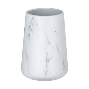 Biały ceramiczny kubek na szczoteczki Wenko Adrada obraz