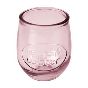 Różowa szklanka ze szkła z recyklingu Ego Dekor Water, 0, 4 l obraz