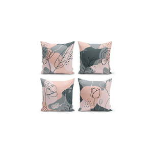 Zestaw 4 dekoracyjnych poszewek na poduszki Minimalist Cushion Covers Draw Art, 45x45 cm obraz