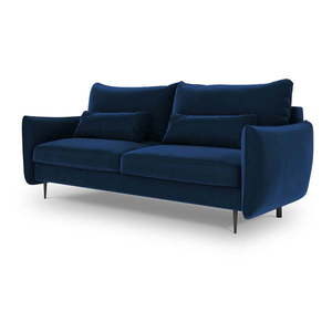 Ciemnoniebieska sofa rozkładana ze schowkiem Cosmopolitan Design Vermont obraz