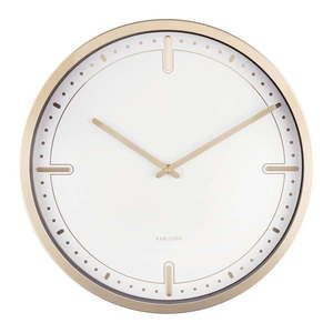 Biały zegar ścienny Karlsson Dots, ø 42 cm obraz