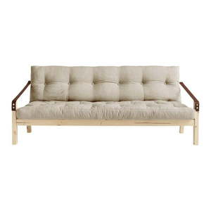 Sofa rozkładana z lnianym obiciem Karup Design Poetry Natural/Linen obraz
