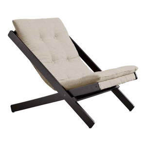 Fotel rozkładany Karup Design Boogie Black/Linen Beige obraz