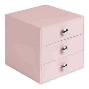 Różowy 3-poziomowy organizer z szufladami iDesign, 16, 5x16, 5 cm obraz