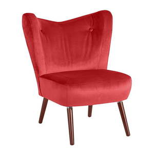 Czerwony fotel Max Winzer Sari Velvet obraz