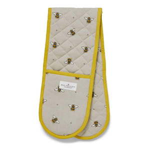 Beżowo-żółta bawełniana podwójna łapka Cooksmart ® Bumble Bees obraz