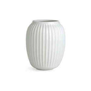 Biały kamionkowy wazon Kähler Design Hammershoi, wys. 20 cm obraz
