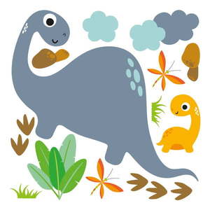 Zestaw naklejek dziecięcych Ambiance Cute Dinosaurus Stickers obraz