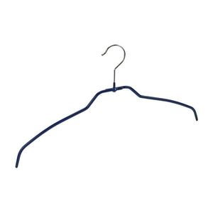 Komplet 4 niebieskich antypoślizgowych wieszaków na ubranie Wenko Hanger Slim obraz