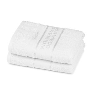 4Home Bamboo Premium ręcznik biały, 50 x 100 cm, zestaw 2 szt. obraz