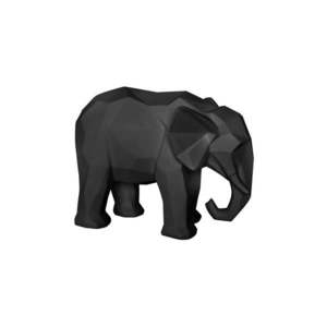 Matowa czarna figurka w kształcie słonia PT LIVING Origami Elephant obraz