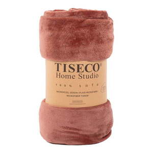 Różowy koc z mikropluszu Tiseco Home Studio, 220x240 cm obraz