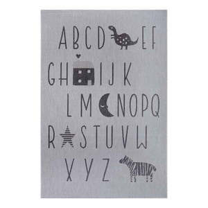 Szary dywan dla dzieci Ragami Letters, 160x230 cm obraz