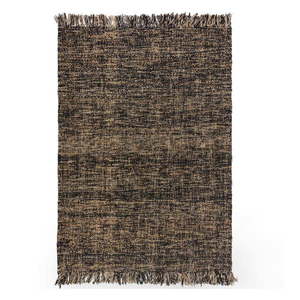Czarny dywan z juty Flair Rugs Idris, 160x230 cm obraz