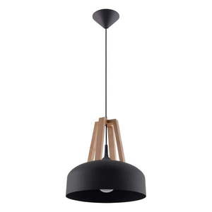 Czarno-beżowa lampa wisząca Nice Lamps Olla obraz