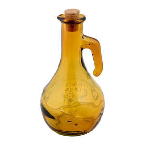 Żółta butelka na olej ze szkła z recyklingu Ego Dekor Olive, 500 ml obraz