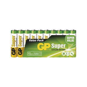 Zestaw 10 baterii alkalicznych EMOS GP Super AAA obraz