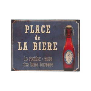 Metalowa tabliczka 33x25 cm Place De La Biere – Antic Line obraz